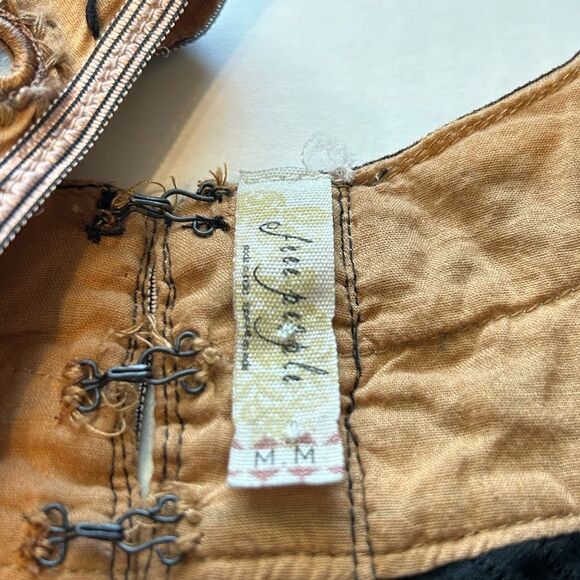 Free People Nefertiti Bodycon Embroidered Sleeveless Open Back Dress Size M - Picture 8 of 11